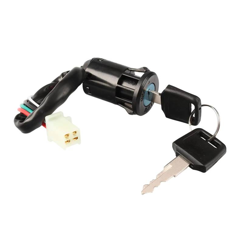 Zündschlüsselschalter Für Suzuki 50cc-250cc Quad 4 Wheeler ATV Zündschloss Dirt Pit Bike Für Motorrad Draht Startschalter Türschlösser 2 Schlüssel Start Key Lock Schalter(4 Wires Female Plug) von NOVEMS