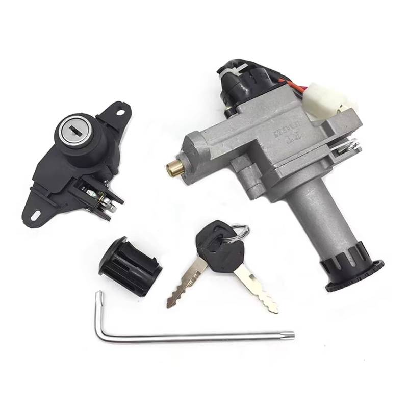 Zündschlüsselschalter Für Suzuki AN125 AN 125 125CC HJ125T-7 8 Motorrad Tankdeckelschloss Zündschlosssatz Sitzschlosssatz Mit Schlüsseln Start Key Lock Schalter von NOVEMS