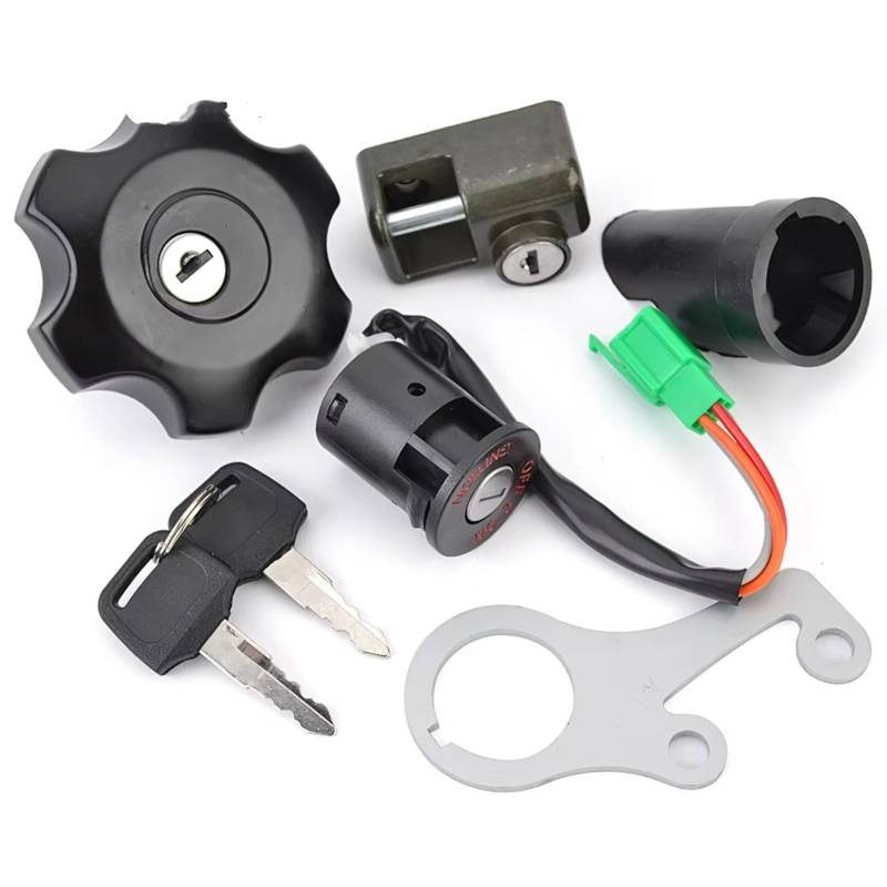 Zündschlüsselschalter Für Suzuki DRZ400 DR-Z400SM DRZ 400 2010-2019 44200-29821 44200-29820 37110-29FA0 Zündschloss Gas Tankdeckel Sitzschloss Schlüssel Start Key Lock Schalter von NOVEMS