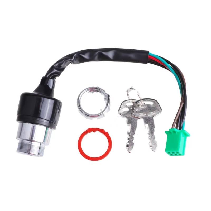 Zündschlüsselschalter Für Suzuki GN 125 Motorrad Schloss Zündung Schalter Mit Schlüssel 6-draht Auf/Off Start Key Lock Schalter von NOVEMS