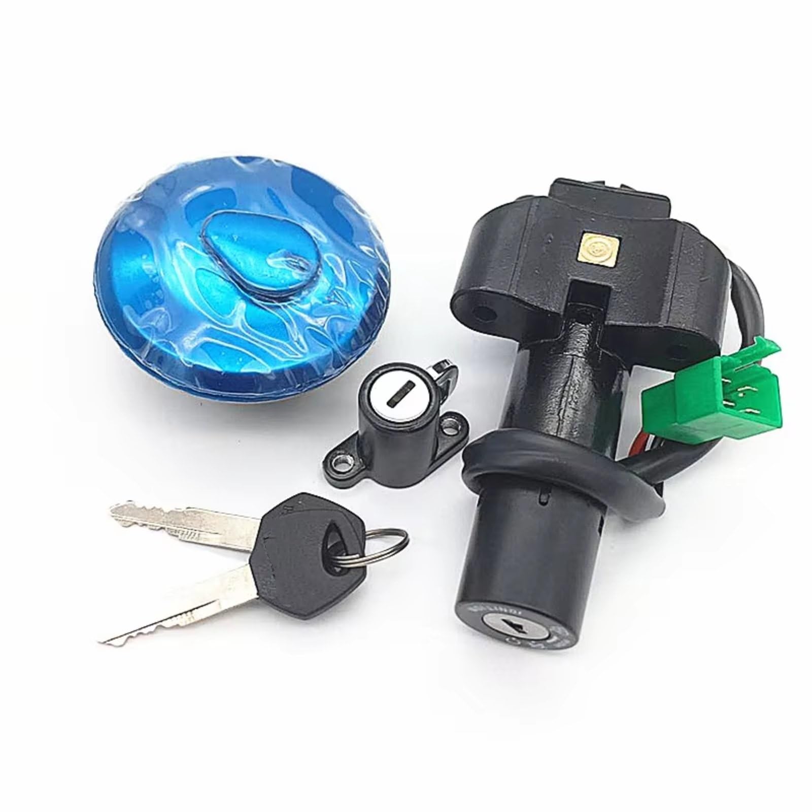 Zündschlüsselschalter Für Suzuki GN125 GN125H GN125F HJ150 HJ125-8-8E 4-6-Drähte Tankdeckel Abdeckung Schlösser Motorrad Zündschlüssel Start Key Lock Schalter(A) von NOVEMS