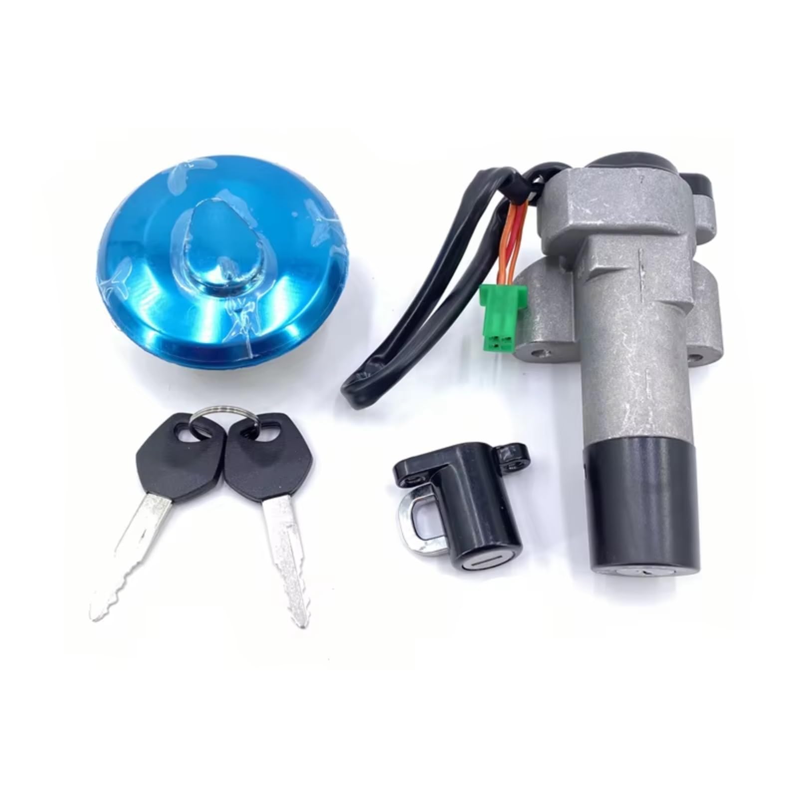 Zündschlüsselschalter Für Suzuki GN125 GN125H GN125F HJ150 HJ125-8-8E 4-6-Drähte Tankdeckel Abdeckung Schlösser Motorrad Zündschlüssel Start Key Lock Schalter(B) von NOVEMS