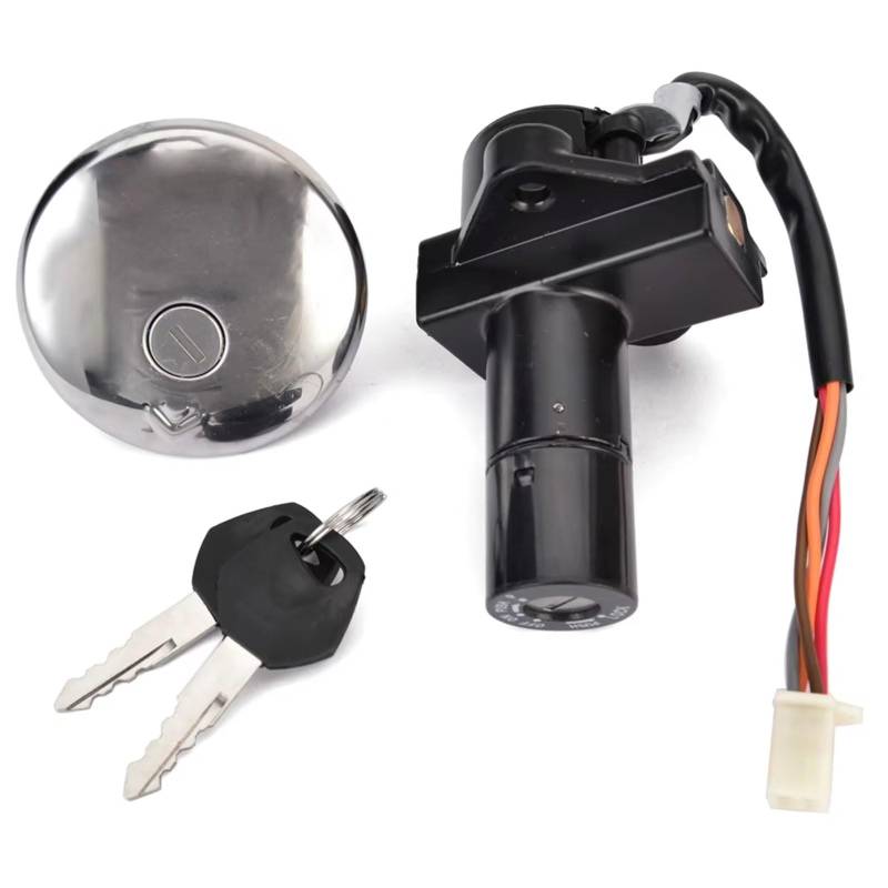 Zündschlüsselschalter Für Suzuki GN250 GN 250 1985-2001 Motorrad Zündschloss Tankdeckel Sitzschloss Key Kit Start Key Lock Schalter von NOVEMS