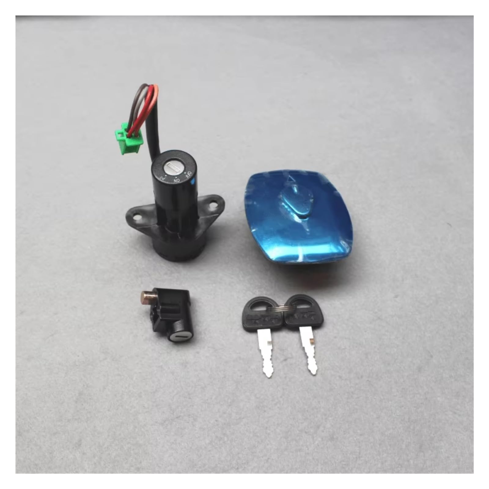Zündschlüsselschalter Für Suzuki GS125 HJ125-8 QJ125 4 Draht 6 Draht Tankdeckel Abdeckung Schlösser Motorrad Zündschlüssel Set Start Key Lock Schalter(GS125 4 Wires) von NOVEMS