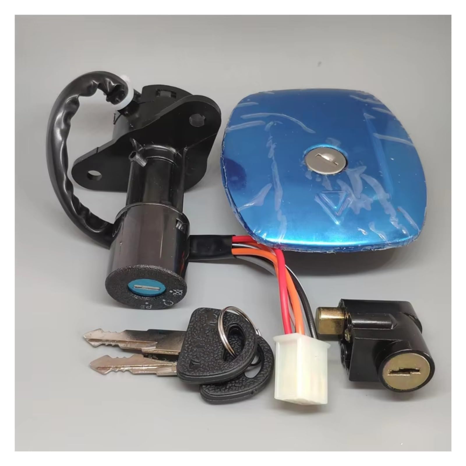 Zündschlüsselschalter Für Suzuki GS125 HJ125-8 QJ125 4 Draht 6 Draht Tankdeckel Abdeckung Schlösser Motorrad Zündschlüssel Set Start Key Lock Schalter(GS125 6 Wires) von NOVEMS