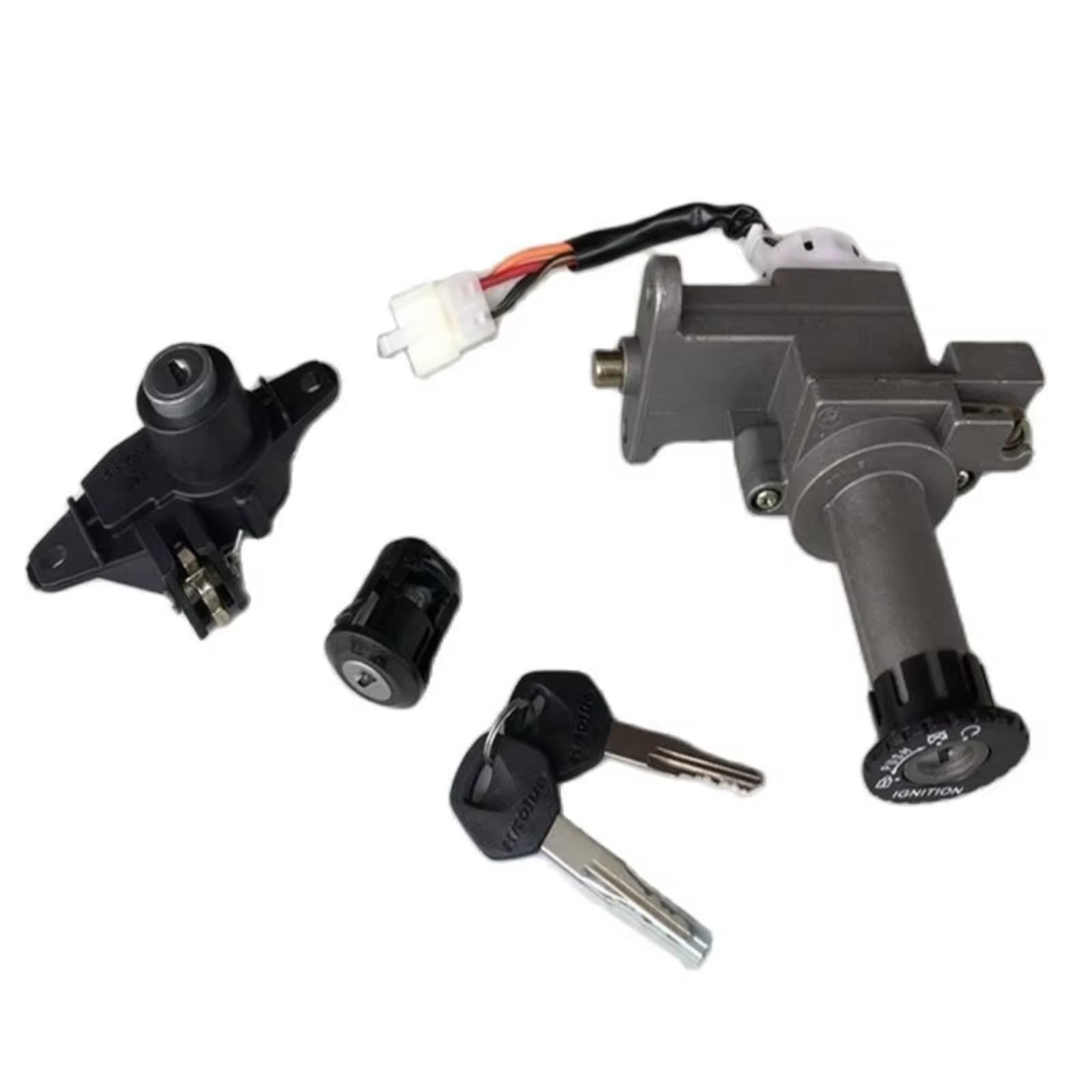 Zündschlüsselschalter Für Suzuki HJ125T-7 AN125 EINE 125 125cc Roller Ersatzteile Motorrad Zündschloss Kraftstoffschloss Set Start Key Lock Schalter(Full Set) von NOVEMS