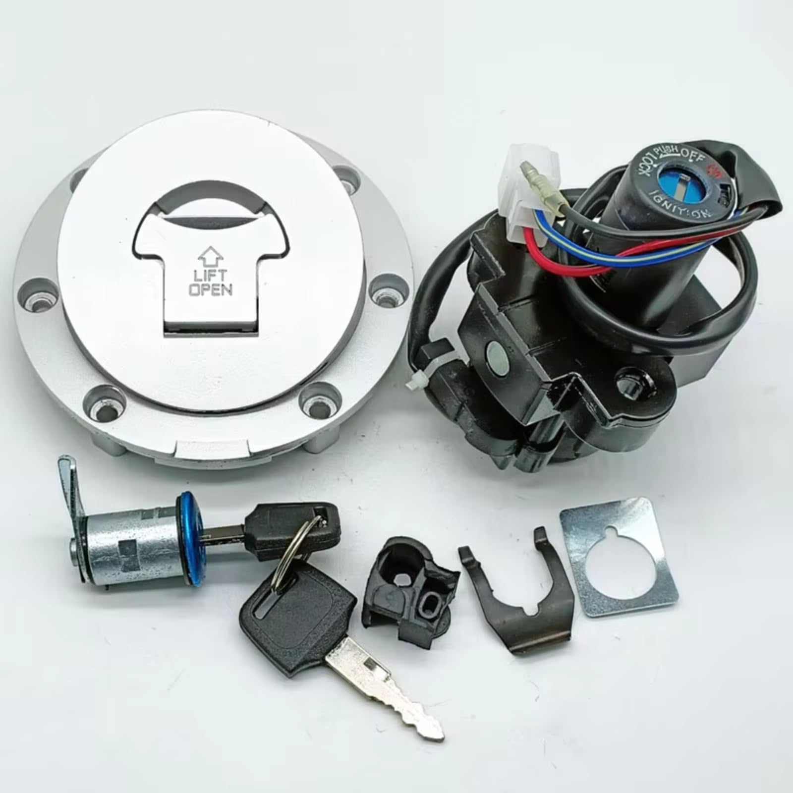 Zündschlüsselschalter Für VFR400 NC30 1989-1992 RVF400 NC35 1994-1996 CBR250 MC19 MC22 1988 1989-1994 Zündschlossschloss Gaskappensatz Schlossschlüssel Start Key Lock Schalter Zündschlüsselschalter Für VFR400 NC30 1989-1992 RVF400 NC35 1994-1996 CBR250 MC19 MC22 1988 1989-1994 Zündschlossschloss Gaskappensatz Schlossschlüssel Start Key Lock Schalter von NOVEMS