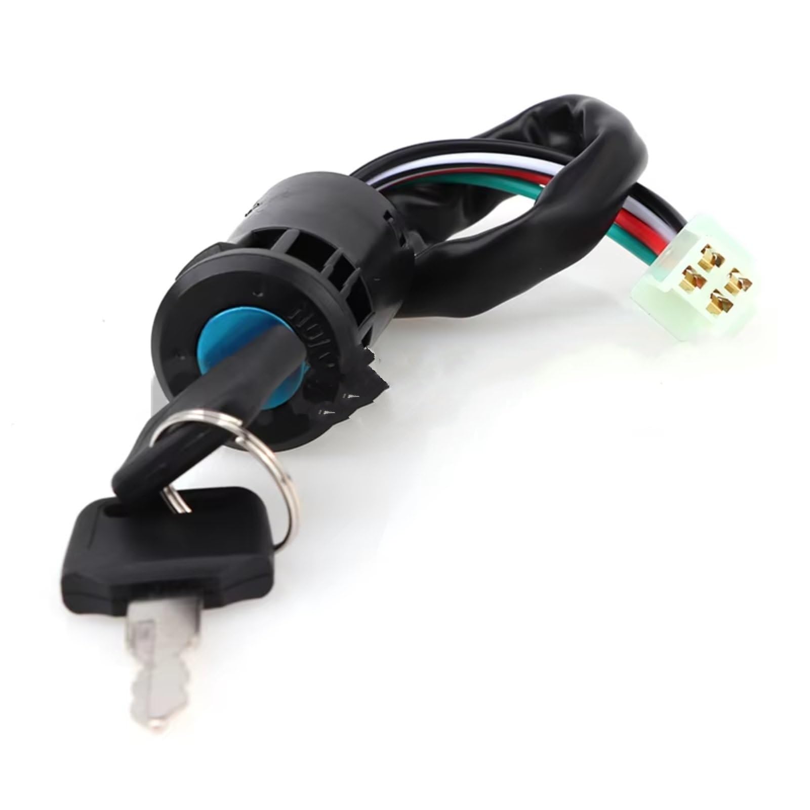 Zündschlüsselschalter Motorrad Zündschlüssel Mit Kabel Für ATV Moto Zubehör Motorrad Startschalter Türschlösser DREI Plug-ins Start Key Lock Schalter(Plug-in 1) von NOVEMS