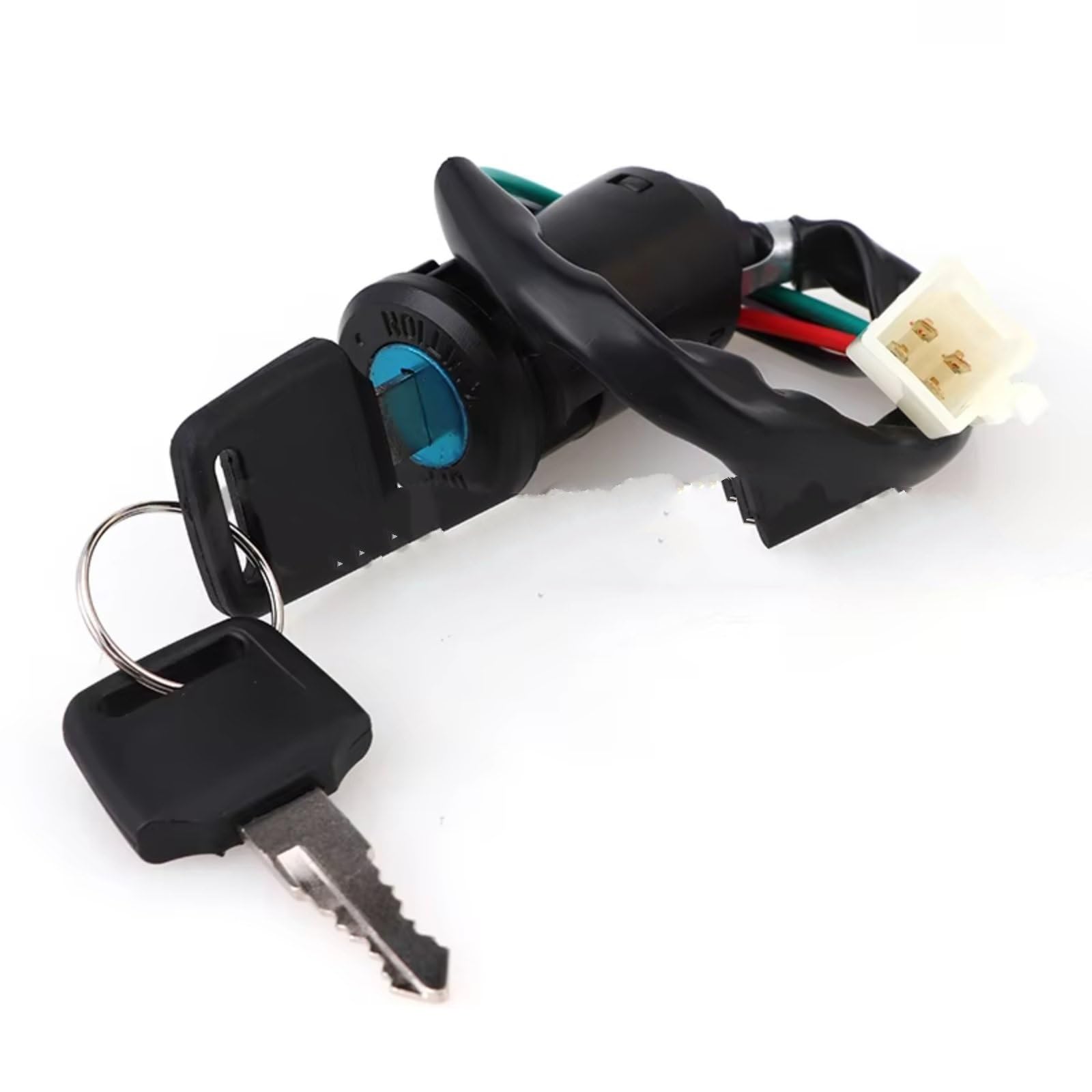 Zündschlüsselschalter Motorrad Zündschlüssel Mit Kabel Für ATV Moto Zubehör Motorrad Startschalter Türschlösser DREI Plug-ins Start Key Lock Schalter(Plug-in 2) von NOVEMS