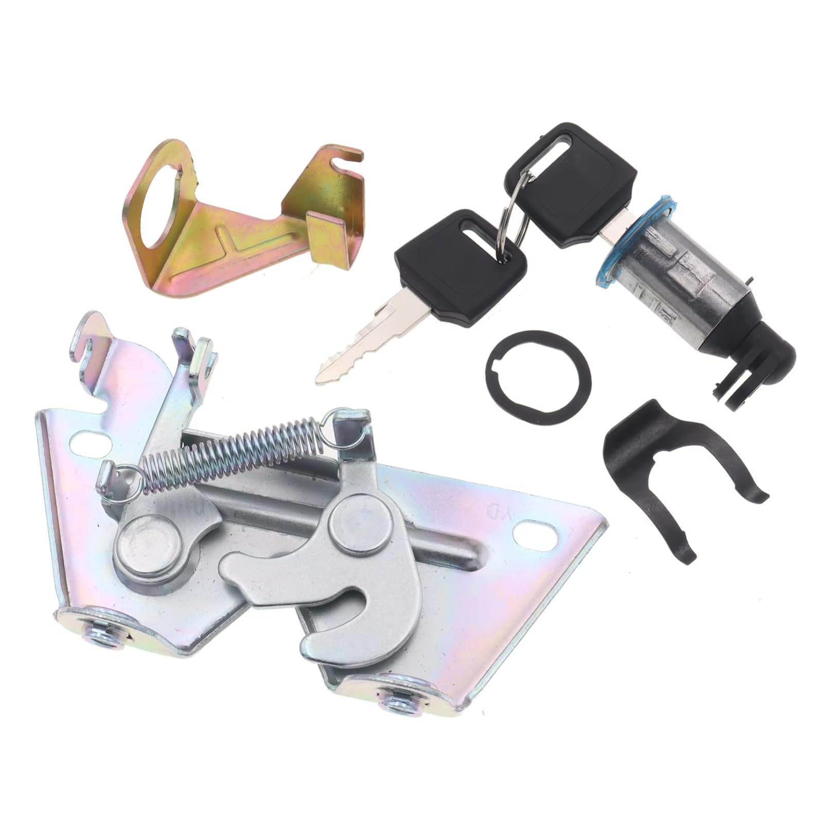 Zündschlüsselschalter Sitzschloss-Schlüsselsatz Mit Platte Für Motorrad Quad ATV Go Kart Elektro-Fahrrad Start Key Lock Schalter(1 Satz) von NOVEMS