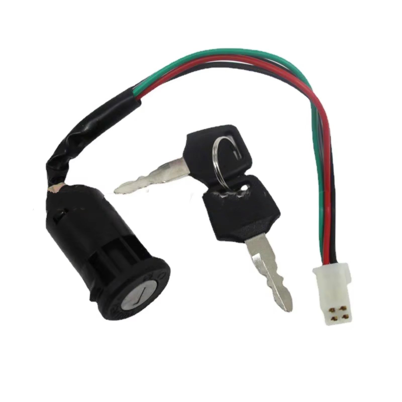 Zündschlüsselschalter Universal 50-250CC Motorrad Mit Draht Zündung Schalter Key Start Schalter Türschlösser ATV Start Key Lock Schalter(A) von NOVEMS