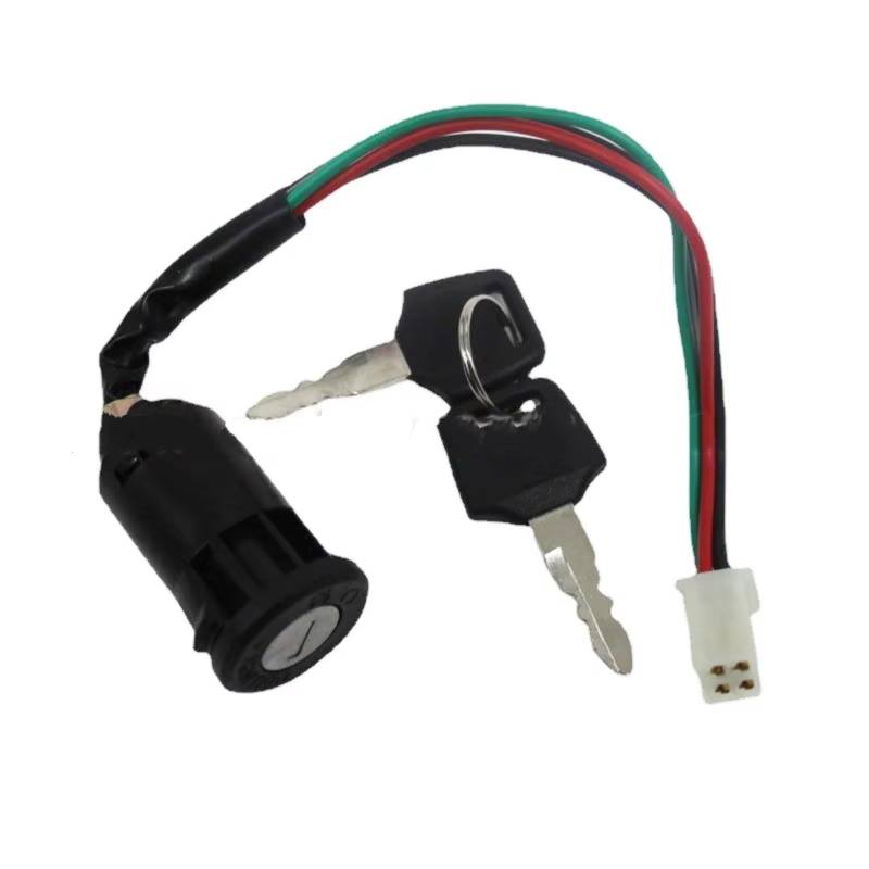 Zündschlüsselschalter Universal 50-250CC Motorrad Mit Draht Zündung Schalter Key Start Schalter Türschlösser ATV Start Key Lock Schalter(A) von NOVEMS