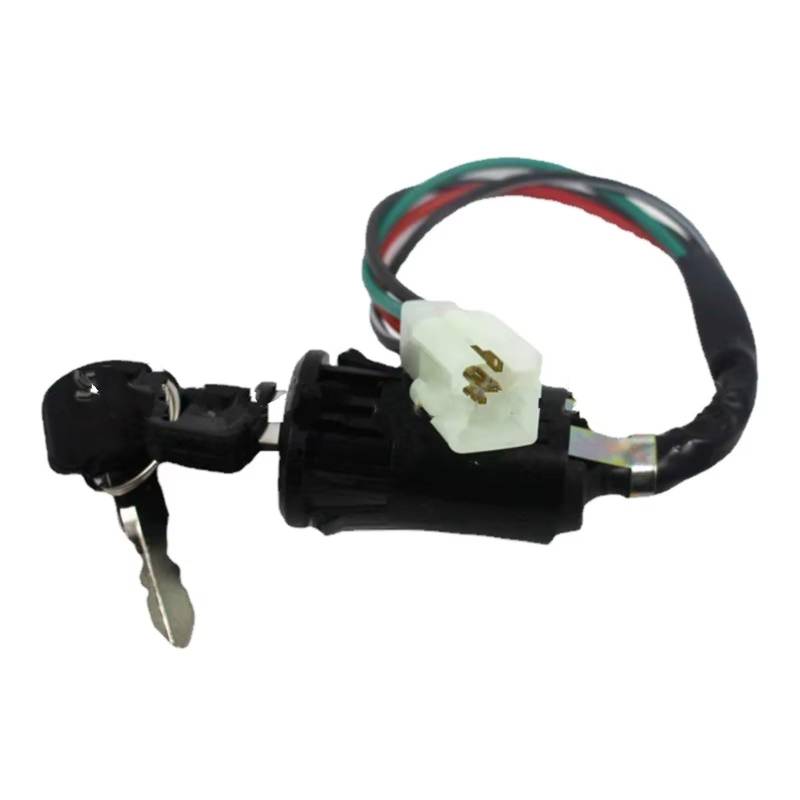 Zündschlüsselschalter Universal 50-250CC Motorrad Mit Draht Zündung Schalter Key Start Schalter Türschlösser ATV Start Key Lock Schalter(B) von NOVEMS