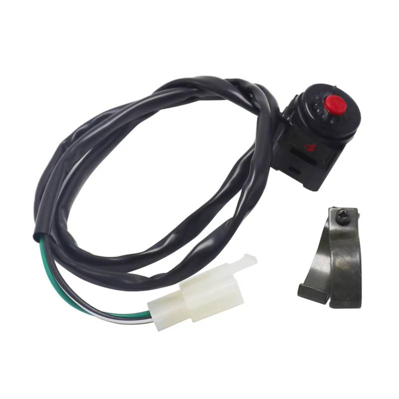 Zündschlüsselschalter Universal ATV Motorrad Dual Sport Dirt Quad Starten Horn Töten Off Stop Schalter Taste Motorrad Zubehör Start Key Lock Schalter(Red) von NOVEMS