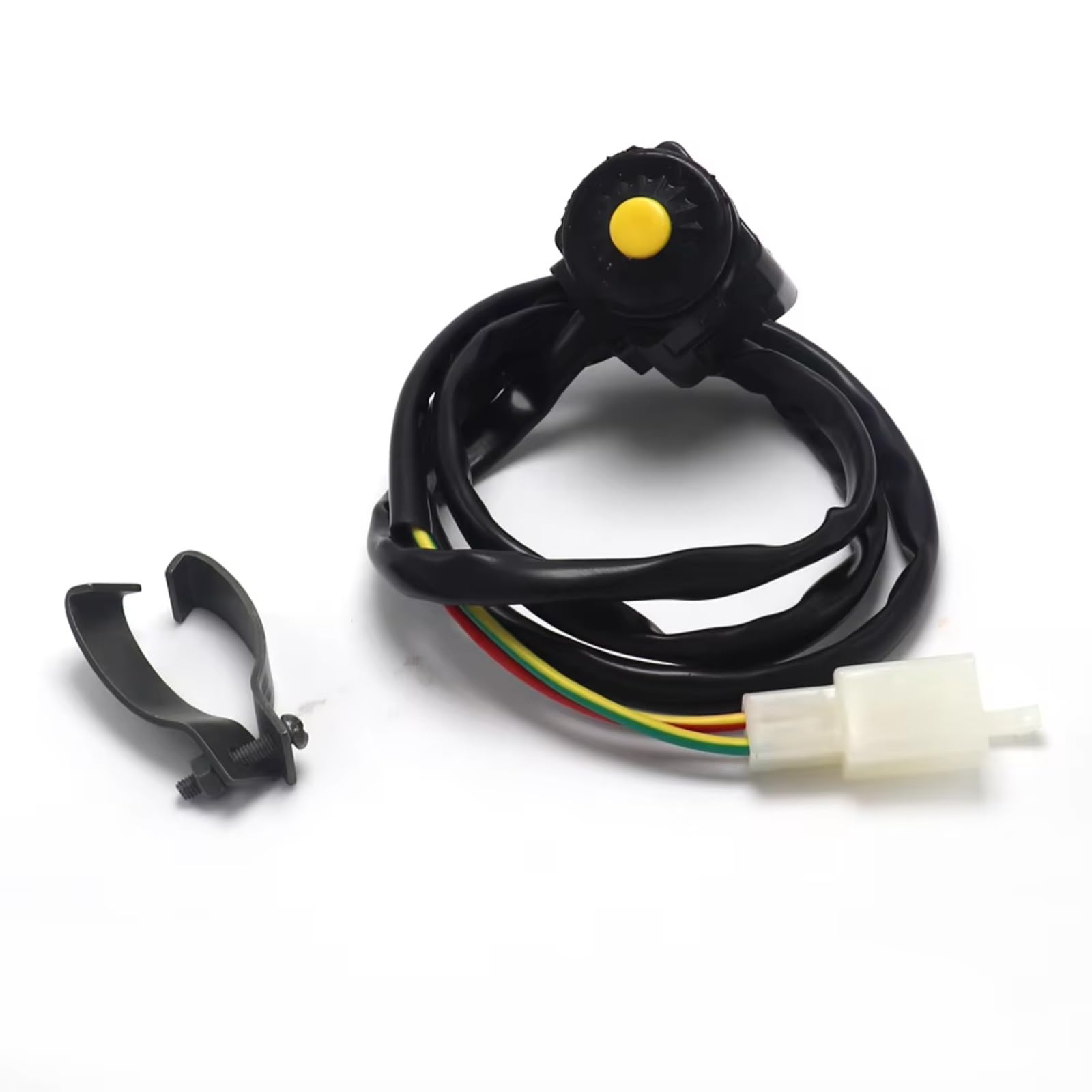 Zündschlüsselschalter Universal ATV Motorrad Dual Sport Dirt Quad Starten Horn Töten Off Stop Schalter Taste Motorrad Zubehör Start Key Lock Schalter(Yellow) von NOVEMS