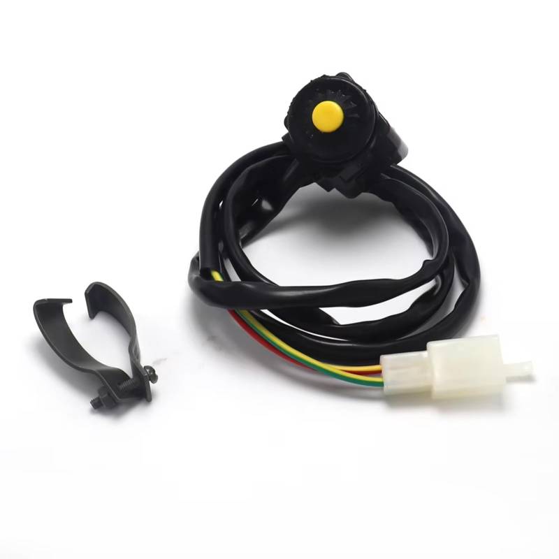 Zündschlüsselschalter Universal ATV Motorrad Dual Sport Dirt Quad Starten Horn Töten Off Stop Schalter Taste Motorrad Zubehör Start Key Lock Schalter(Yellow) von NOVEMS