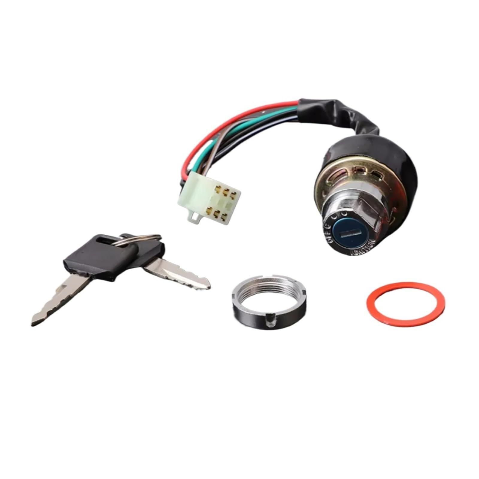 Zündschlüsselschalter Universal-Scooter ATV Dirt Bike Go Kart Teile Auto Motorrad Zündschalter 3 Position 6 Draht Mit 2 Schlüsseln Start Key Lock Schalter Zündschlüsselschalter Universal-Scooter ATV Dirt Bike Go Kart Teile Auto Motorrad Zündschalter 3 Position 6 Draht Mit 2 Schlüsseln Start Key Lock Schalter von NOVEMS