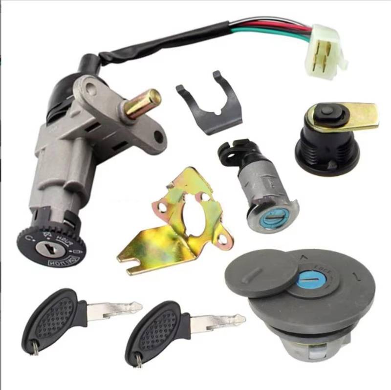 Zündschlüsselschalter Zündschloss-Schlüsselsatz Für Roller B08 B09 Motorrad Vollautoschloss Für GY6 50 125 Tankdeckelschloss Start Key Lock Schalter von NOVEMS