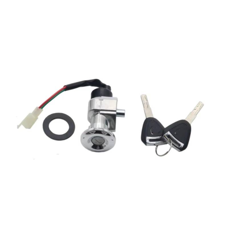 Zündschlüsselschalter Zündschlüsselschalter Universal Motorrad Motorradschalter Power Lock Für Elektro-Fahrrad-Roller-Motor Zwei Verdrahtungsteil Start Key Lock Schalter von NOVEMS