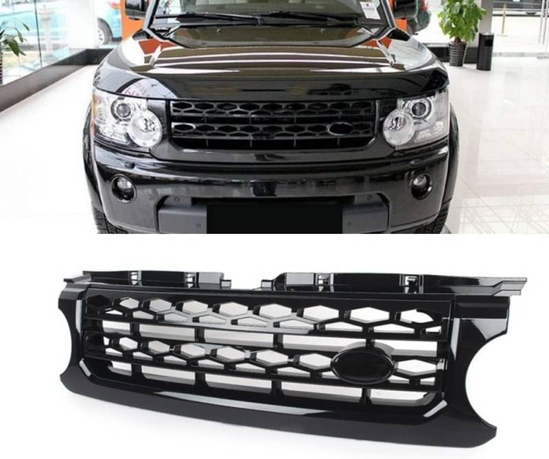 Auto Front Kühlergrille für Land Rover Discovery 4 LR4 2010 2011 2012 2013 L319,Dauerhaft Auto Front Stoßstange Grille Grill KüHler Ersatz Dekoration Zubehör.,A-Black von NOVSKI