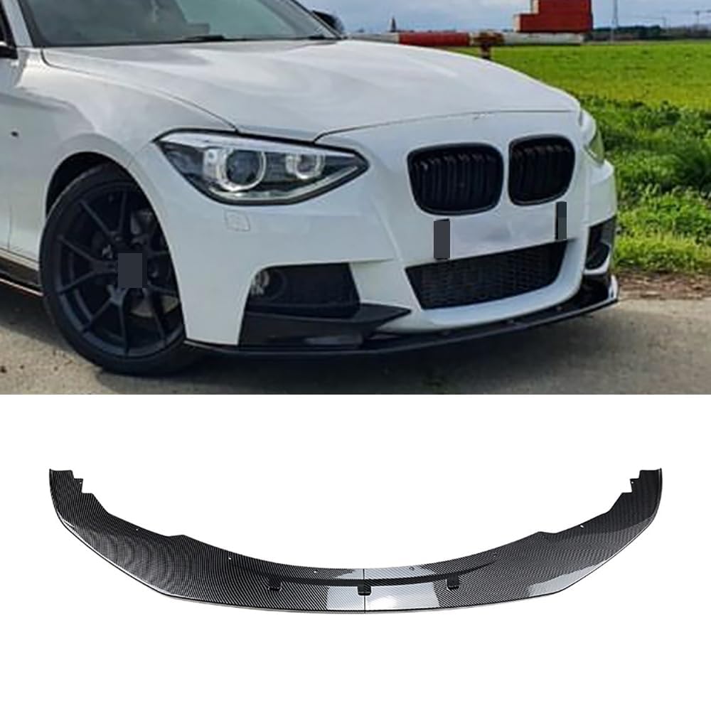 Auto Frontspoiler Stoßstange Lippe für BMW 1er F20 F21 M Sport 2012 2013 2014,Dauerhaft AntiKollision Frontstoßstange Diffusor Seitensplitter Protector,B-Carbon Fiber von NOVSKI