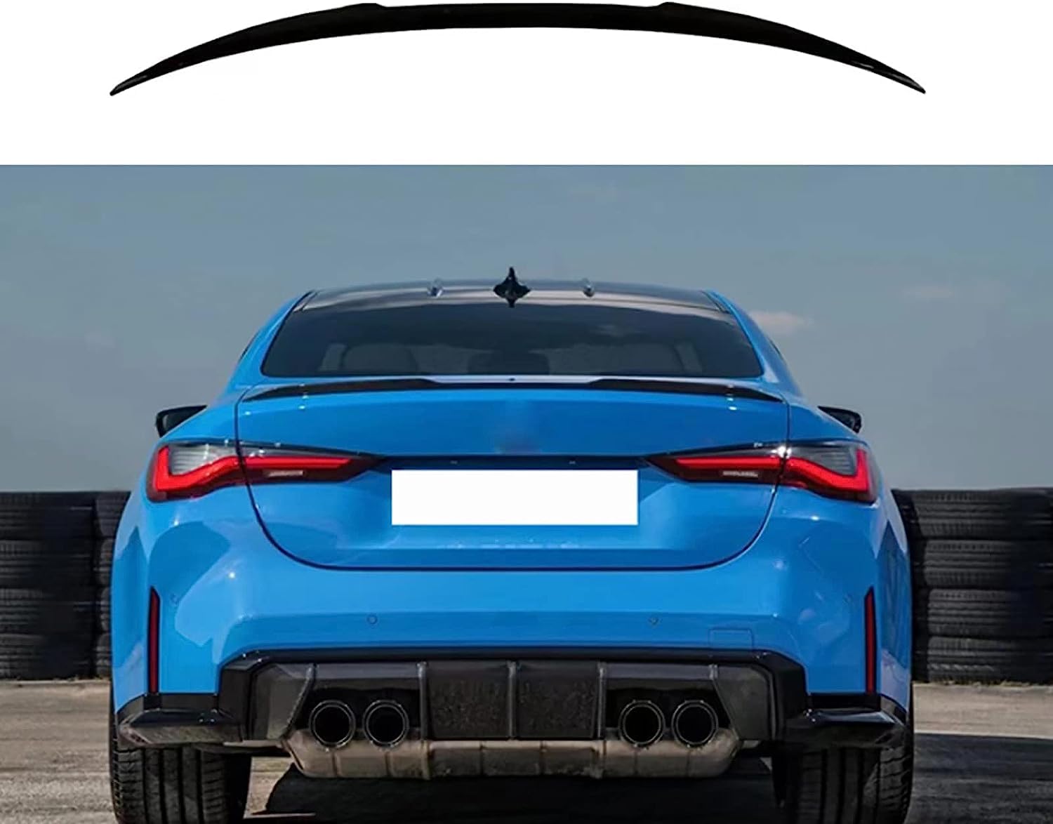 Auto Heckspoiler Spoiler für BMW 4 Series G22 2021+,Kofferraumspoiler Heckspoiler Flügel Styling Modifikation Zubehör von NOVSKI