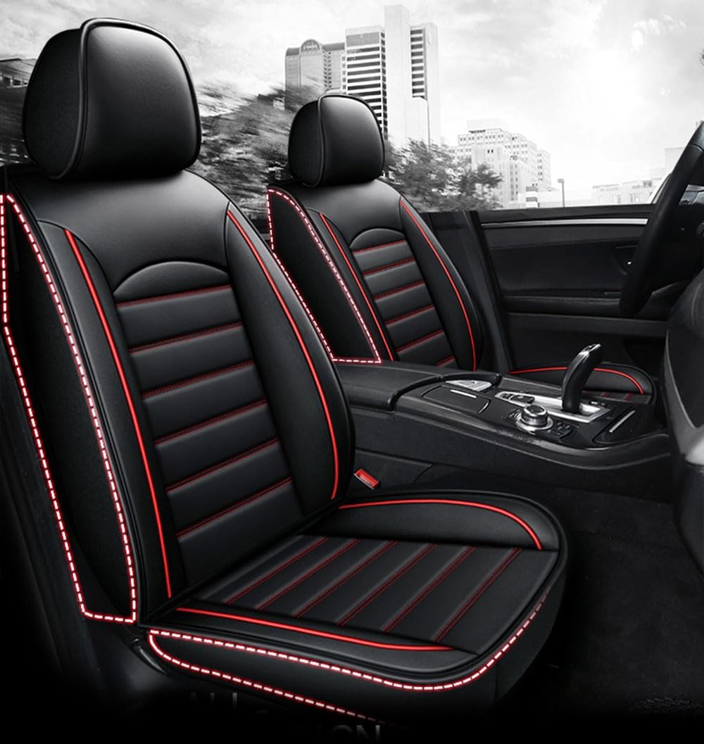 NOVSKI Auto Sitzbezüge Sets für VW T-Cross T-ROC T-ROC Sport Caravelle Sharan 2000-2023,Leder Wasserdicht Verschleißfest sitzschoner Auto Accessories,B-Black and red NOVSKI Auto Sitzbezüge Sets für VW T-Cross T-ROC T-ROC Sport Caravelle Sharan 2000-2023,Leder Wasserdicht Verschleißfest sitzschoner Auto Accessories,B-Black and red von NOVSKI