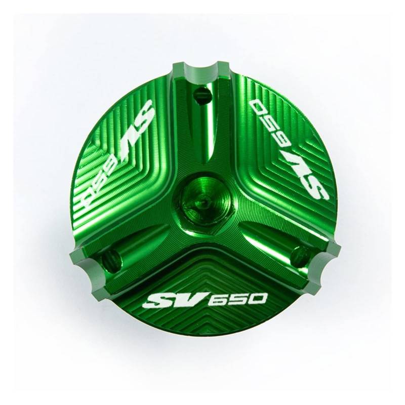 Motorrad-Motoröldeckel Für Su-zu-ki SV650 SV650X SV 650 X/S/A Motorrad CNC Aluminiumlegierung Motoröldeckelschraube Tankdeckelschutz Zubehör ( Color : Grün ) von NOXARO