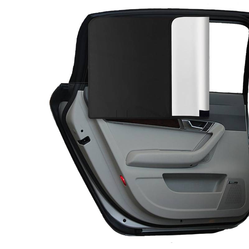NOYVYDS 2 Stück Sonnenschutz Auto Baby Magnetisch für Seitenscheiben,Autofenster Vorhang mit UV Schutz und Verdunkelung,Reflektierende Hitzeschutz,Universal,Schwarz von NOYVYDS