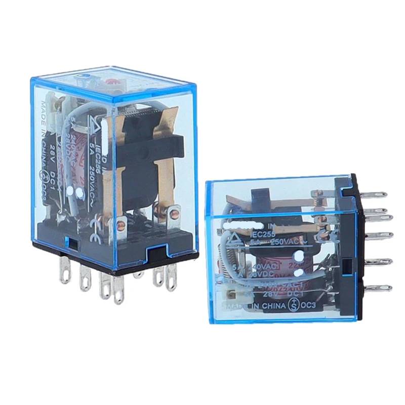 1 stücke MY2NJ HH52P DPDTMY2P Miniatur Spule Allgemeine Elektromagnetische Zwischen Relais Schalter AC5A 250 V WithLED AC110/220 V DC12/24 V(DC,36V) von NOZLIHMH