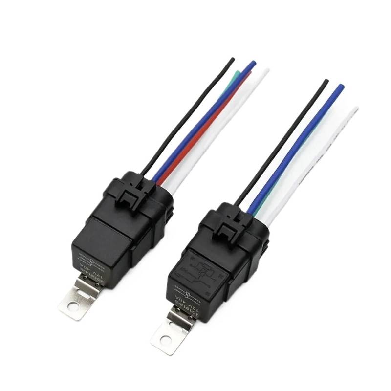 1PCS Auto Automobil Relais DC12V 40A 5Pin 4pin Auto Relais Halter Mit 105mm Länge Drähte(4 Pin) von NOZLIHMH