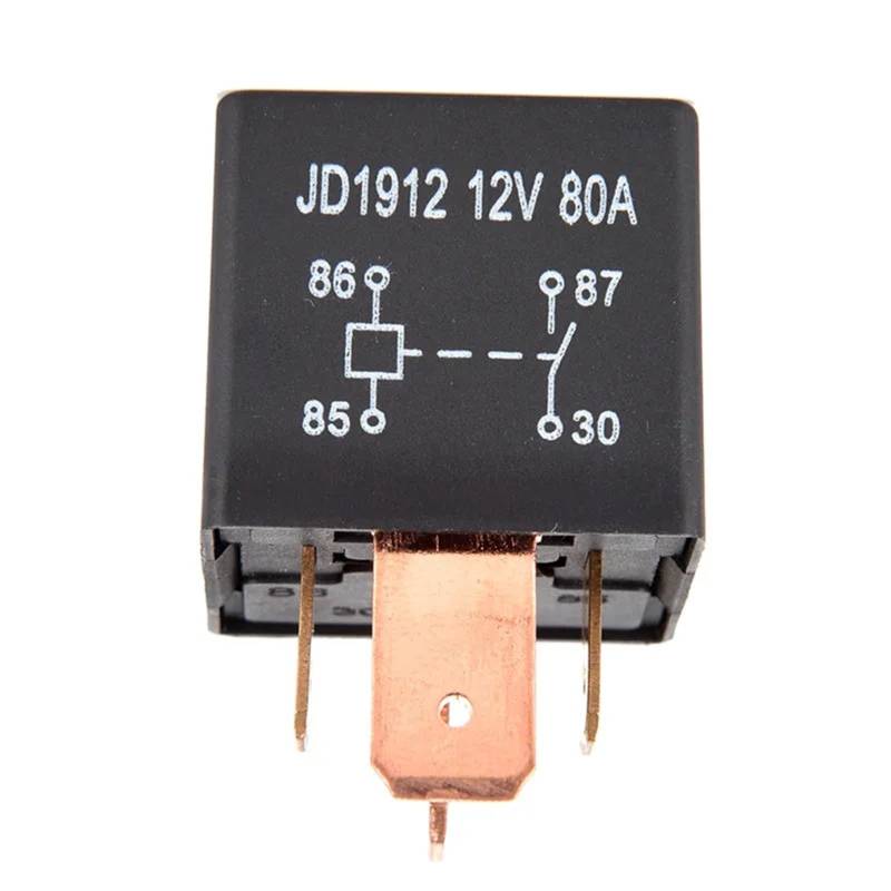 1Pc 500VAC Auto Relais 4Pin DC 24V/12V 80A JD1912 Automotive Auto Relais von NOZLIHMH