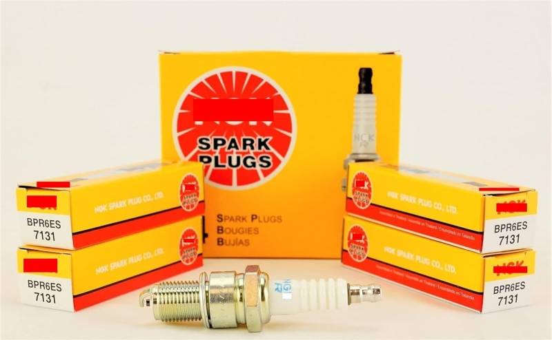 Reparatur und Wartung von Neuwagenmotoren, Ersatz-Zündkerze BPR6ES, 7131, 4-teiliger Zündkerzensatz von NOZLIHMH