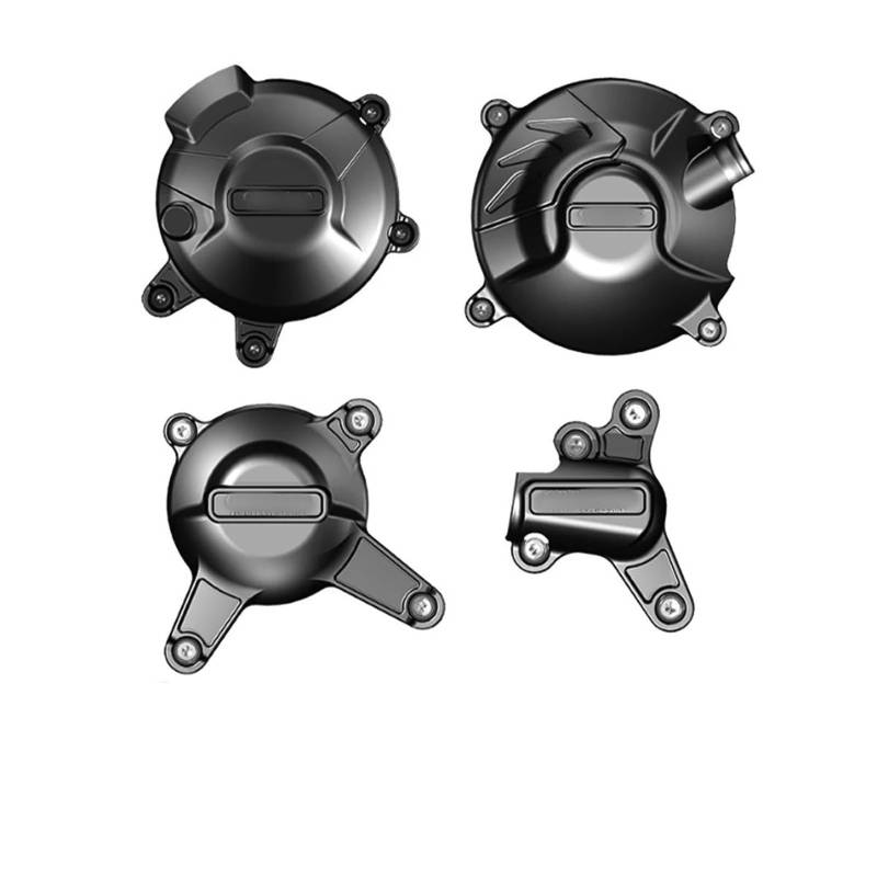 NPUQNLAH Schutzabdeckung für Motorstator Motorräder Motor Abdeckung Schutz Fall for Yamaha MT09 FZ09 Tracer 900/900GT XSR900 Motor Abdeckungen Protektoren Verkleidungsschutz(Black One Set) von NPUQNLAH