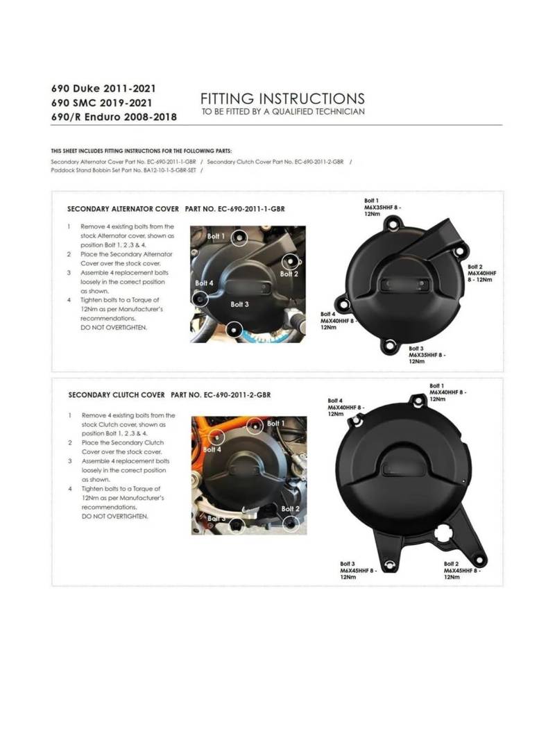 Schutzabdeckung für Motorstator For KTM 690 Duke 2011-2021 690 SMC 2019-2021 690/R Enduro 2008-2018 Motorrad Motor Abdeckung Kupplung Abdeckung Schutz Zubehör Verkleidungsschutz(Carbon fiber) von NPUQNLAH