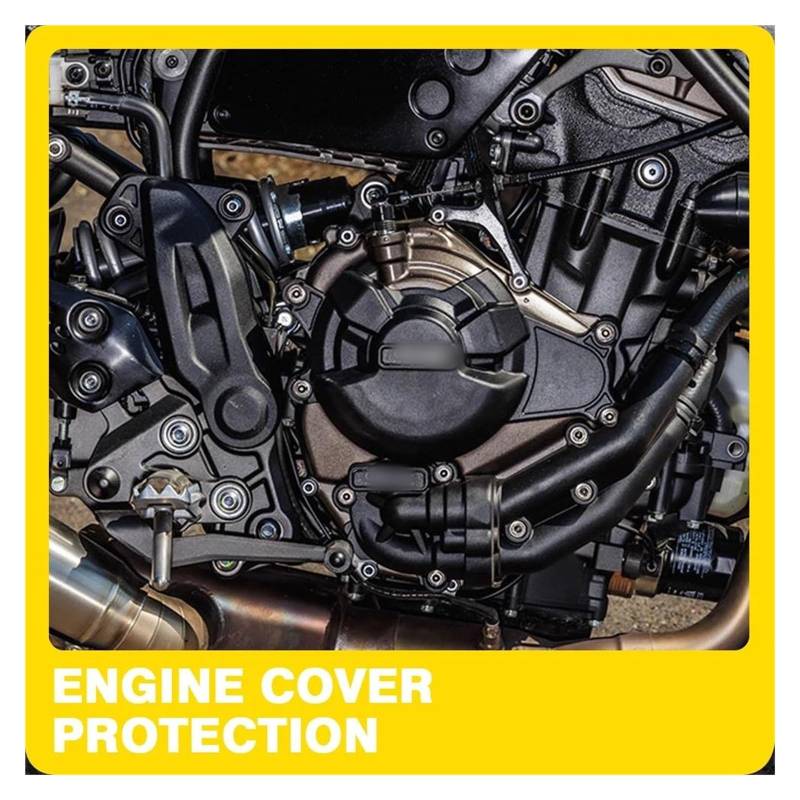 Schutzabdeckung für Motorstator Motorräder Motor Abdeckung Schutz Fall For Yamaha MT-07 FZ07 XSR700 MT07 Abenteuer Tenere 700 2014-2025 Verkleidungsschutz(Carbon fiber) von NPUQNLAH