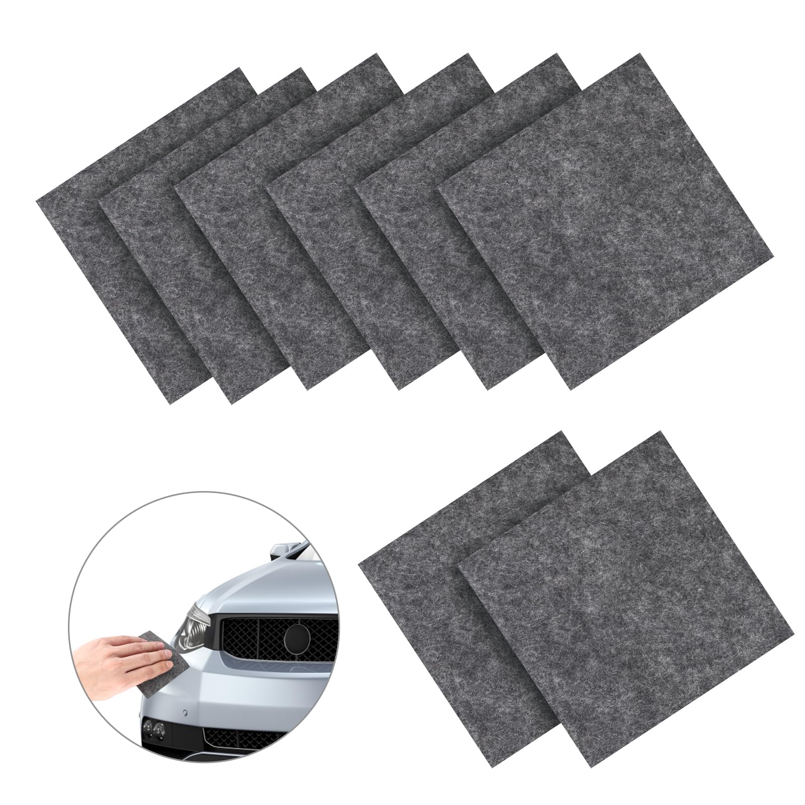 12stk Nano Sparkle Tuch, 10x10cm Auto-Kratzer-Entferner zum Entfernen von Autokratzern Nano-Glitzertuch zur Einfachen Reparatur von Lackrückständen und Wasserflecken am Fahrzeug 12stk Nano Sparkle Tuch, 10x10cm Auto-Kratzer-Entferner zum Entfernen von Autokratzern Nano-Glitzertuch zur Einfachen Reparatur von Lackrückständen und Wasserflecken am Fahrzeug von NQEUEPN