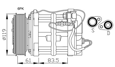 Nrf Kompressor, Klimaanlage [Hersteller-Nr. 32108] für Volvo von NRF