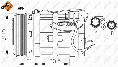 Nrf Kompressor, Klimaanlage [Hersteller-Nr. 32108] für Volvo von NRF