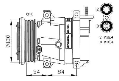 Nrf Kompressor, Klimaanlage [Hersteller-Nr. 32220] für Chevrolet, Gm Korea von NRF