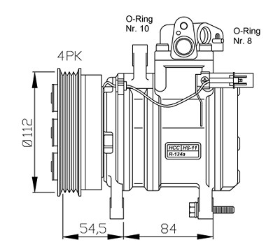 Nrf Kompressor, Klimaanlage [Hersteller-Nr. 32439] für Kia von NRF