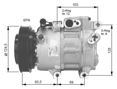 Nrf Kompressor, Klimaanlage [Hersteller-Nr. 32467] für Hyundai, Kia von NRF