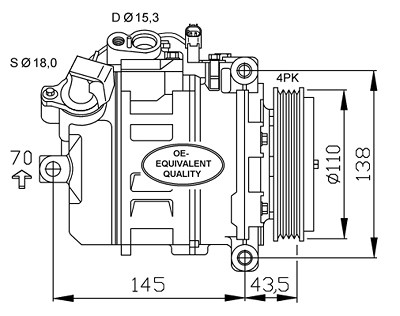 Nrf Kompressor, Klimaanlage [Hersteller-Nr. 32520] für BMW von NRF