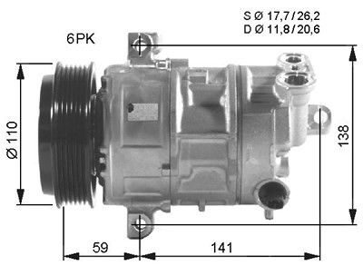 Nrf Kompressor, Klimaanlage [Hersteller-Nr. 32544] für Fiat, Lancia, Suzuki von NRF