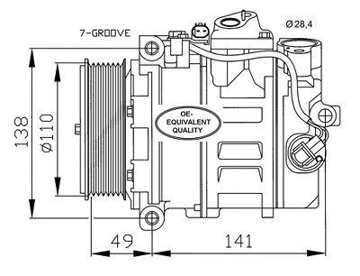 Nrf Kompressor, Klimaanlage [Hersteller-Nr. 32729] für Mercedes-Benz von NRF