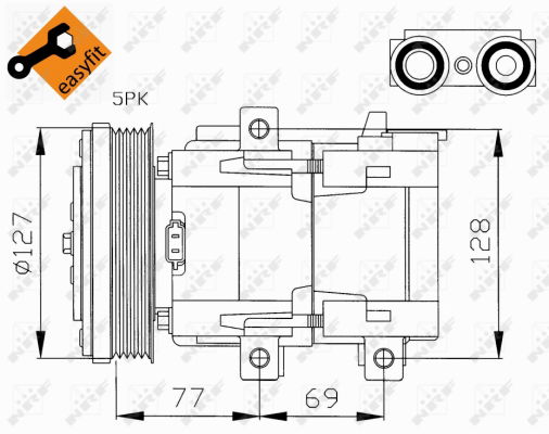 Kompressor, Klimaanlage NRF 32061G Kompressor, Klimaanlage NRF 32061G von NRF