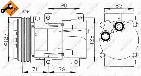 Kompressor, Klimaanlage NRF 32107 von NRF