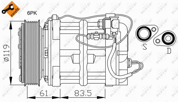 Kompressor, Klimaanlage NRF 32108 Kompressor, Klimaanlage NRF 32108 von NRF