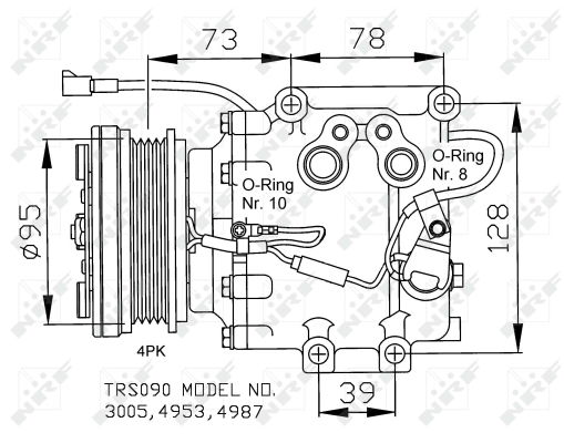 Kompressor, Klimaanlage NRF 32236 von NRF