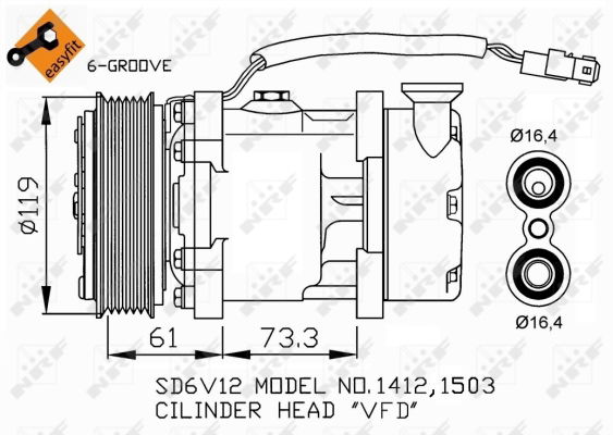 Kompressor, Klimaanlage NRF 32275 Kompressor, Klimaanlage NRF 32275 von NRF